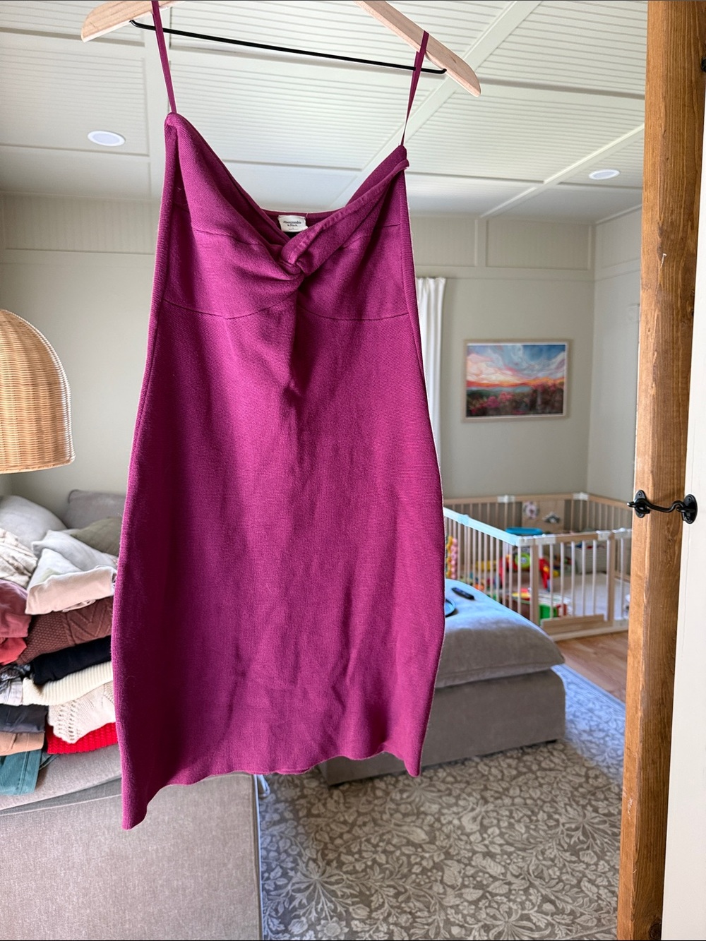 Abercrombie & Fitch Fuchsia Strapless Mini Dress